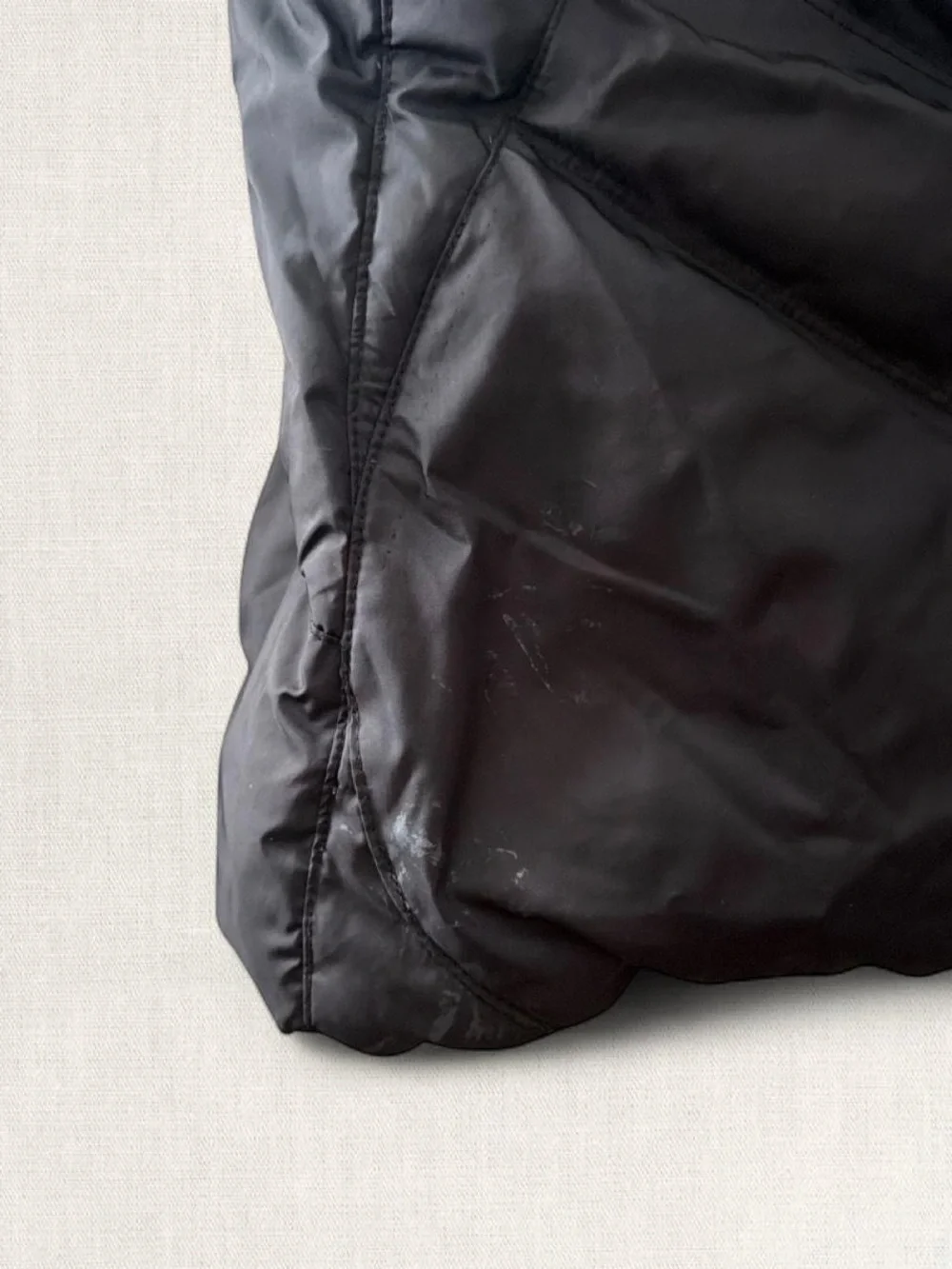 Nike Black Women's Quilted Reversible Puffer Vest with Silver Swoosh